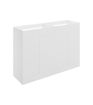 Stanwell 1180mm Floor Standing 4 Door Basin Unit (No Top) - Matt White