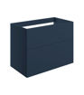 Stanwell 790mm Wall Hung 2 Drawer Basin Unit (No Top) - Matt Deep Blue