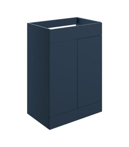 Stanwell 590mm Floor Standing 2 Door Basin Unit (No Top) - Matt Deep Blue