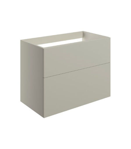 Stanwell 790mm Wall Hung 2 Drawer Basin Unit (No Top) - Matt Latte