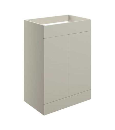 Stanwell 590mm Floor Standing 2 Door Basin Unit (No Top) - Matt Latte