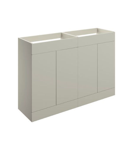 Stanwell 1180mm Floor Standing 4 Door Basin Unit (No Top) - Matt Latte