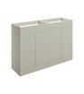 Stanwell 1180mm Floor Standing 4 Door Basin Unit (No Top) - Matt Latte