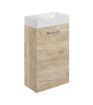 Avon 410mm Wall Hung 1 Door Basin Unit & 1TH Basin - Oak