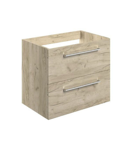 Avon 590mm Wall Hung 2 Drawer Basin Unit (No Top) - Oak
