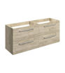 Avon 1180mm Wall Hung 2 Drawer Basin Unit Run (No Top) - Oak