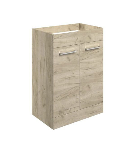 Avon 590mm Floor Standing 2 Door Basin Unit (No Top) - Oak
