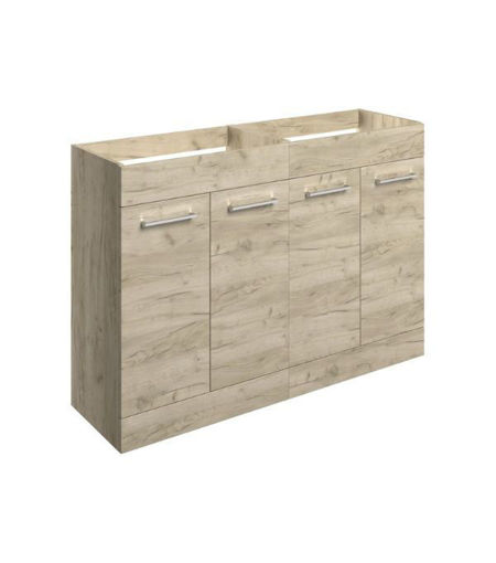 Avon 1180mm Floor Standing 2 Door Basin Unit Run (No Top) - Oak