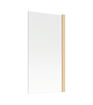 Single Straight Bath Screen - Brushed Brass