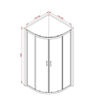 Rixon 800mm 2 Door Quadrant - Brushed Brass