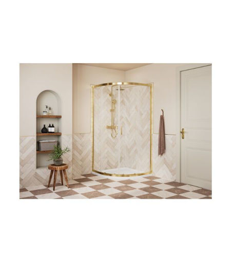 Rixon 900mm 2 Door Quadrant - Brushed Brass