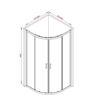 Rixon 900mm 2 Door Quadrant - Brushed Brass