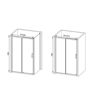 Rixon 1000mm Sliding Door - Brushed Brass