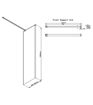 Coniston 500mm Wetroom Panel & Support Bar - Chrome