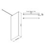 Coniston 700mm Wetroom Panel & Support Bar - Chrome