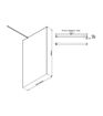 Coniston 1200mm Wetroom Panel & Support Bar - Chrome