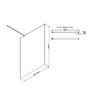 Coniston 1400mm Wetroom Panel & Support Bar - Chrome