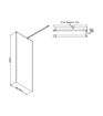 Coniston 700mm Wetroom Side Panel & Arm - Chrome