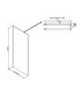 Coniston 760mm Wetroom Side Panel & Arm - Chrome