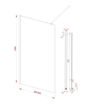 Coniston 900mm Fluted Wetroom Panel & Support Bar - Chrome