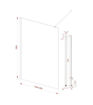 Coniston 1200mm Fluted Wetroom Panel & Support Bar - Chrome