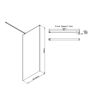 Coniston 800mm Wetroom Panel & Support Bar - Black