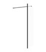Coniston 900mm Wetroom Panel & Support Bar - Black