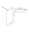Coniston 1000mm Wetroom Panel & Support Bar - Black