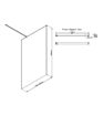 Coniston 1200mm Wetroom Panel & Support Bar - Black