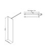 Coniston 500mm Wetroom Side Panel & Arm - Black