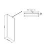 Coniston 700mm Wetroom Side Panel & Arm - Black