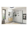 Coniston 760mm Wetroom Side Panel & Arm - Black