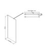 Coniston 760mm Wetroom Side Panel & Arm - Black