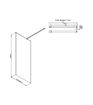 Coniston 800mm Wetroom Side Panel & Arm - Black