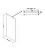 Coniston 900mm Wetroom Side Panel & Arm - Black