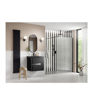 Coniston 800mm Fluted Wetroom Panel & Support Arm - Black