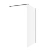 Coniston 800mm Fluted Wetroom Panel & Support Arm - Black