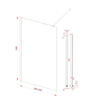 Coniston 1000mm Fluted Wetroom Panel & Support Arm - Black