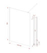 Coniston 1200mm Fluted Wetroom Panel & Support Arm - Black
