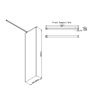 Coniston 500mm Wetroom Panel & Support Bar - Brushed Brass