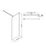 Coniston 700mm Wetroom Panel & Support Bar - Brushed Brass