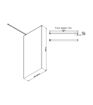 Coniston 900mm Wetroom Panel & Support Bar - Brushed Brass