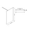 Coniston 1200mm Wetroom Panel & Support Bar - Brushed Brass
