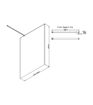 Coniston 1400mm Wetroom Panel & Support Bar - Brushed Brass
