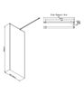 Coniston 700mm Wetroom Side Panel & Arm - Brushed Brass