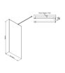 Coniston 760mm Wetroom Side Panel & Arm - Brushed Brass