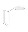 Coniston 800mm Wetroom Side Panel & Arm - Brushed Brass