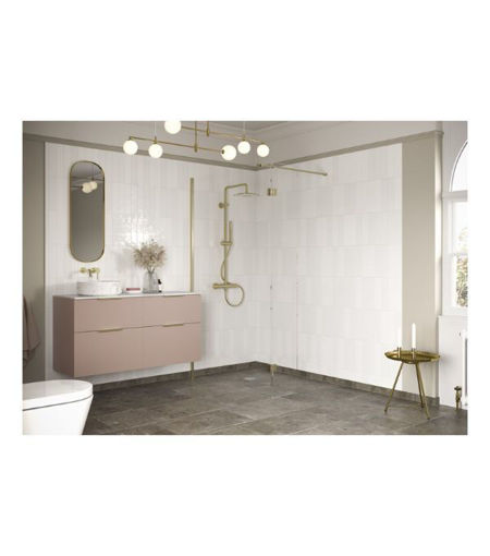 Coniston Optional 300mm Wetroom Splash Panel - Brushed Brass