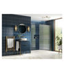 Coniston 900mm Fluted Wetroom Panel & Support Bar - Brushed Brass