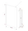 Coniston 900mm Fluted Wetroom Panel & Support Bar - Brushed Brass